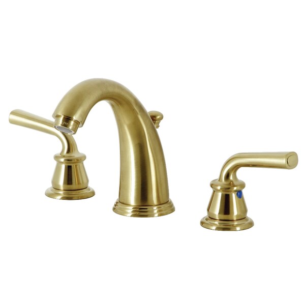Kingston Brass Widespread Bathroom Faucet with Pop-Up Drain, Brushed Brass KB987RXLSB - main
